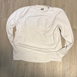 Fila Men's Cream Crewneck Sweater